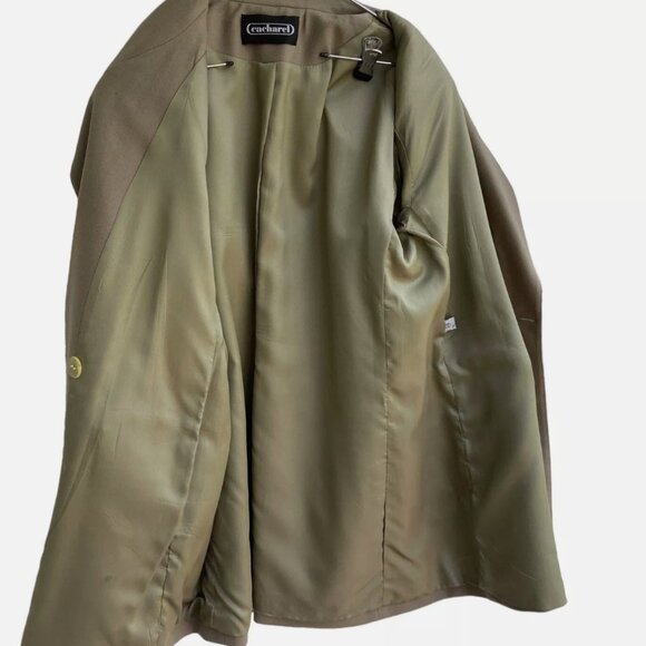 Vintage Cacharel Double-breasted Brown Wool Blazer-Size 46 Women - Picture 4 of 5